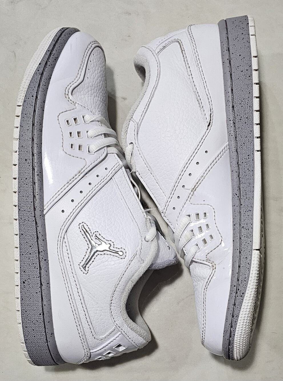 Nike Air Jordan 1 Flight Low White Cement 350610-107 Women's Size 7 Used